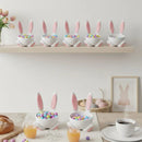 Kit 6  Mini Porta Ovos Coelhinho De Páscoa Decorativo Branco