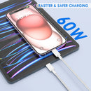 Cabo Nylon Type C Duplo 60w Super Charger Alta Resistencia 1M