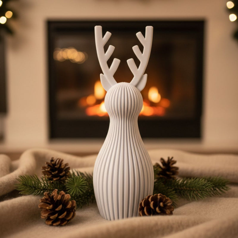 Decoração Natalina Rena - Branca