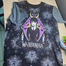 Camiseta Wandinha Esoteric cor preto 100% algodão
