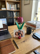 Tulipa Decorativa 3d Presente Dia Das Mães Vaso Decoração Vermelho