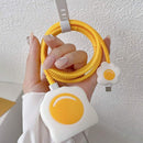 Kit Protetor Carregador De Cabo Usb Abacate + Omelete