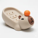 Saboneteira Capivara Bege com Drenagem