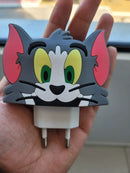 Kit Protetor De Cabo Usb E Capa Carregador Celular Tom  e Jerry