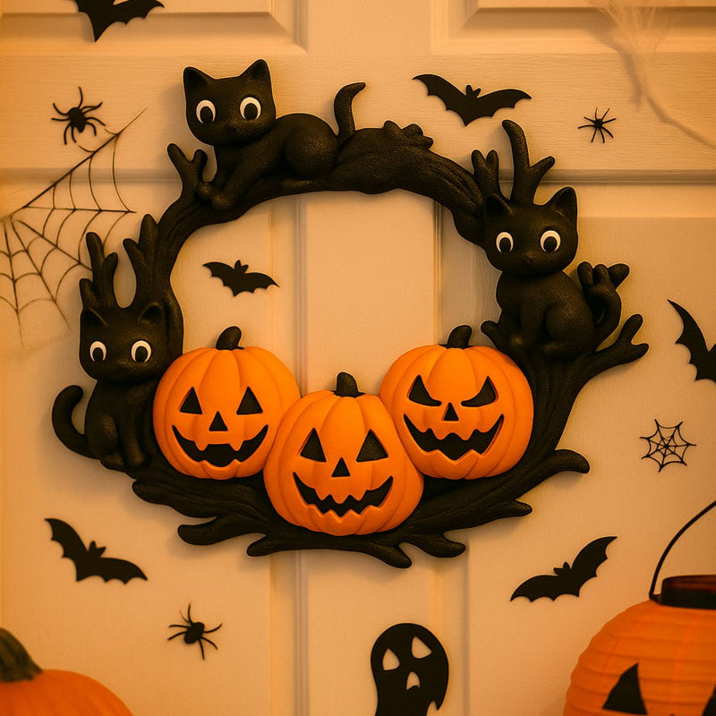 Decoração Guirlanda Gatos Halloween