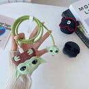 Kit Protetor Carregador De Cabo Usb Darth Vander + Baby Yoda