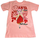 Camiseta Inf Spy Family Anya  cor rosa 100% Algodão