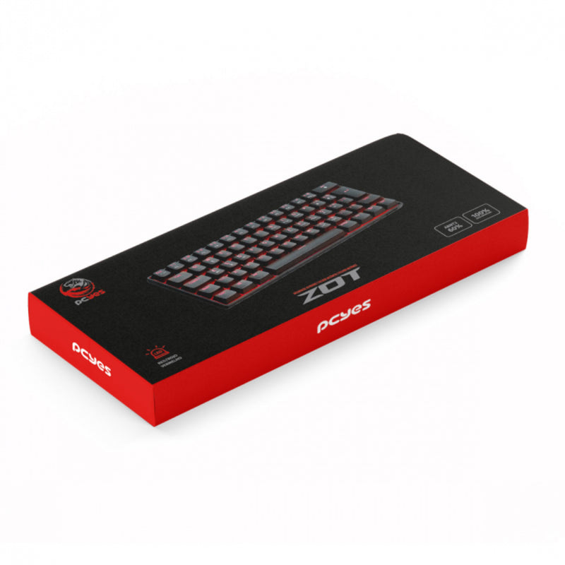 TECLADO GAMER MECANICO 60% ZOT PRETO