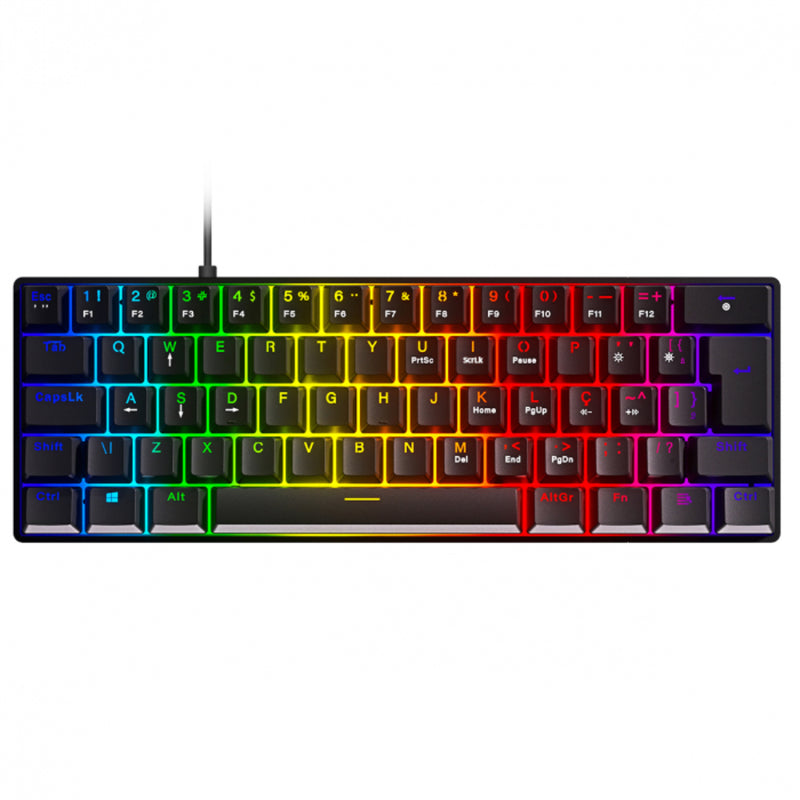 TECLADO GAMER MECANICO 60% ZOT PRETO