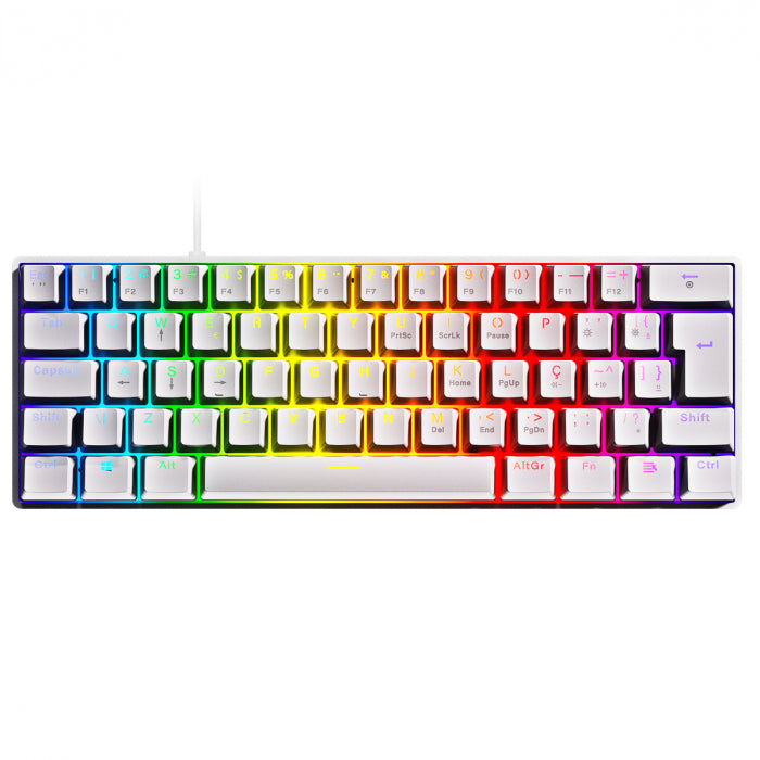 TECLADO GAMER MECANICO 60% ZOT BRANCO