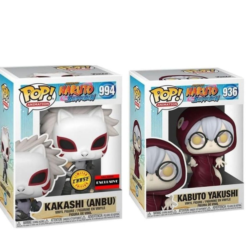 Kit Funko Pop Naruto Shippuden Kabuto e kakashi 994 e 936