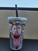 Copo com Canudo, 600ml, CARTOON NETWORK - Coragem Cão Covarde, Where Is