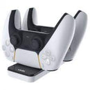 BASE CARREGADORA DUPLA CONTROLE PS5 – VINIK, Branco e Preto