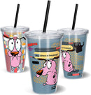 Copo com Canudo, 600ml, CARTOON NETWORK - Coragem Cão Covarde, Where Is