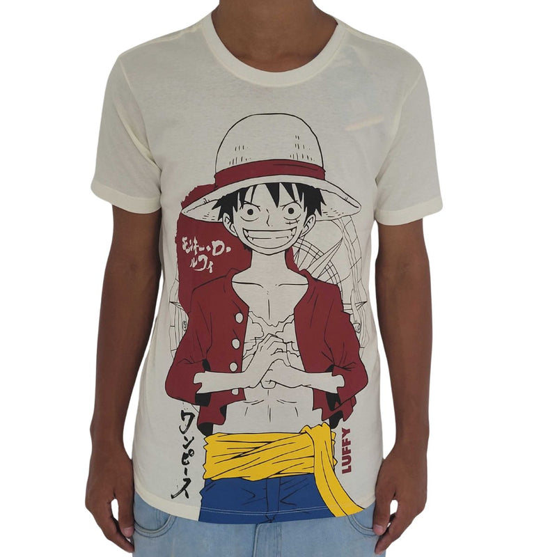 CAMISETA ONE PIECE LUFFY OFF WHITE PP